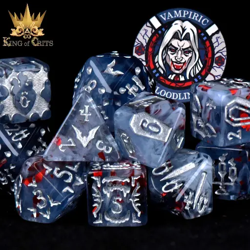 King of Crits Dice: Vampiric Bloodline 11 Dice Set